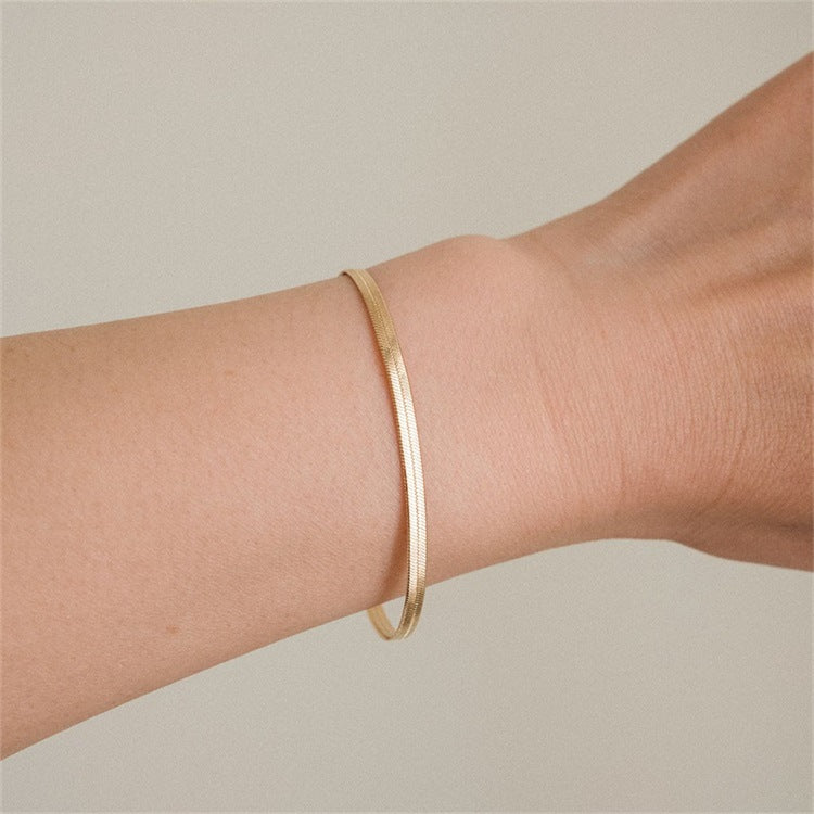 Valerie Gold Herringbone Bracelet