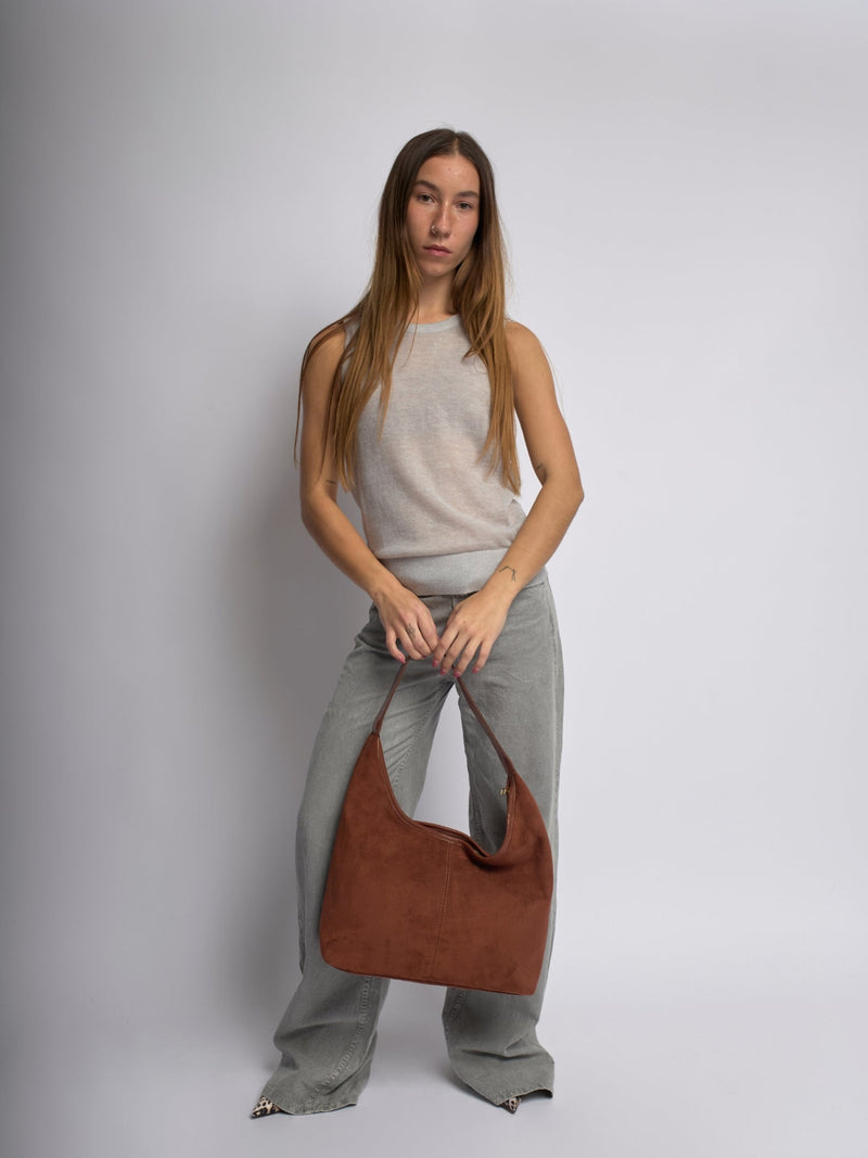 Brielle Suede Leather Tote