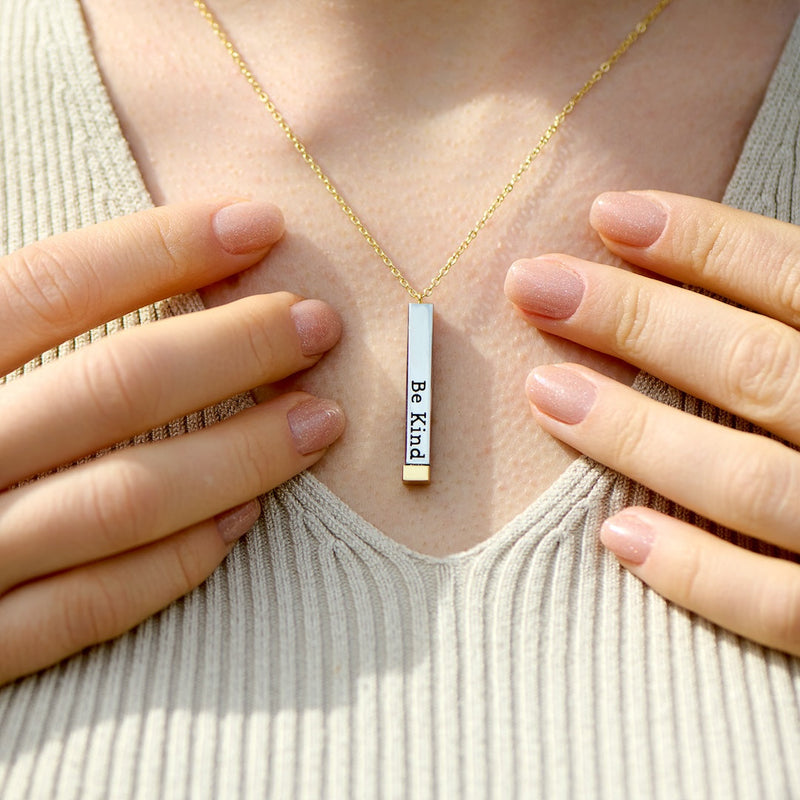 Be Kind...of a bi♡ch - Hidden Message Necklace