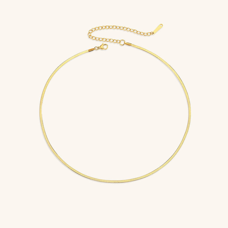 Eloise Gold Herringbone Necklace