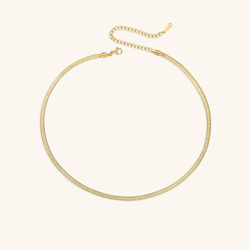 Eloise Gold Herringbone Necklace