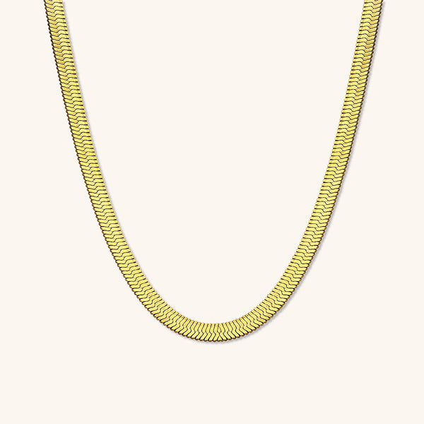 Eva Gold Herringbone Necklace