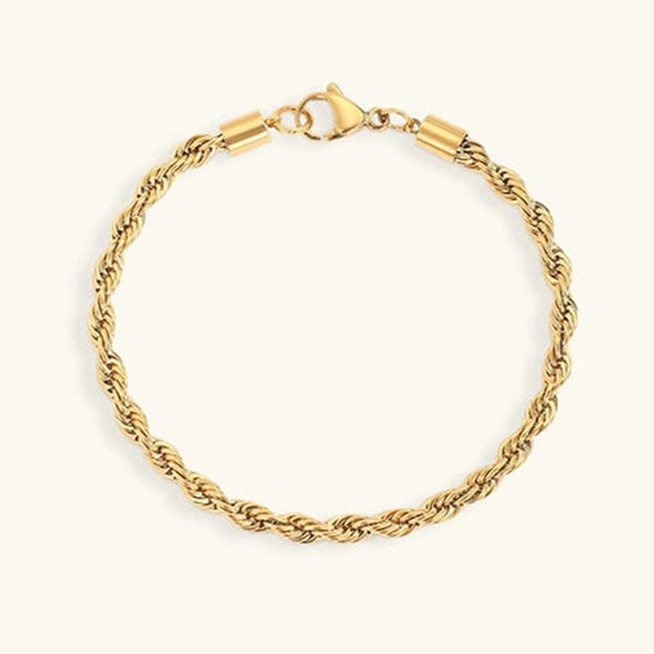 Hailey Rope Chain Gold Bracelet