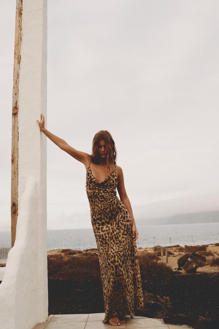 Zelpha Leopard Midi Dress