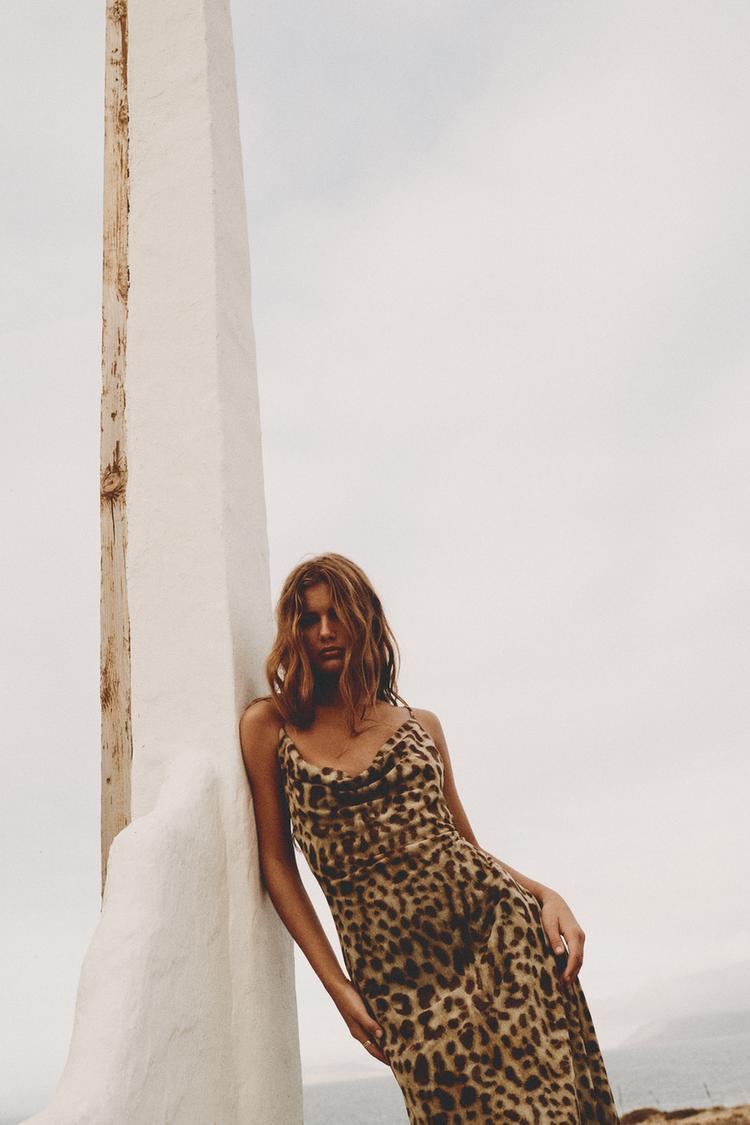 Zelpha Leopard Midi Dress