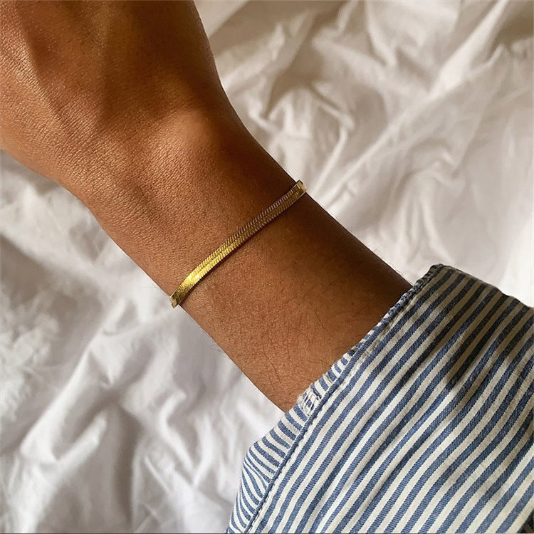 Valerie Gold Herringbone Bracelet