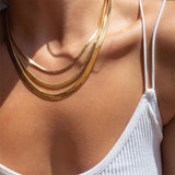 Eloise Gold Herringbone Necklace